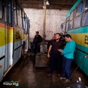 França Silva da Rádio acompanha vistoria de ônibus escolares realizada por técnicos da prefeitura