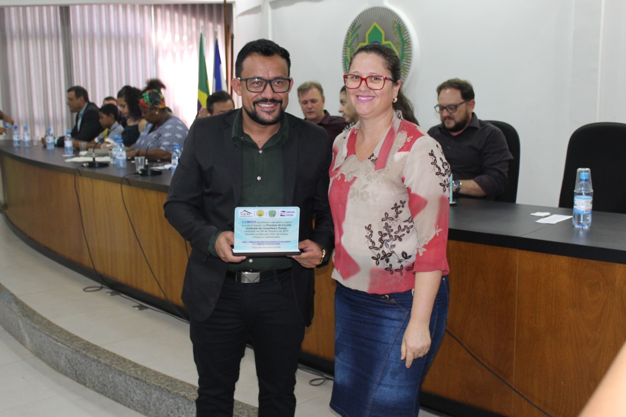 França Silva é homenageado pelo CMDCA em Vilhena