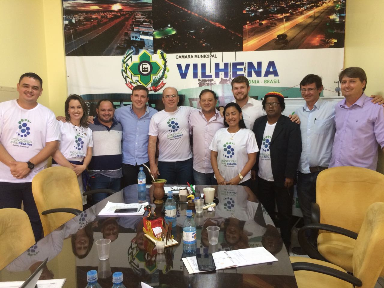 Presidente da Câmara e vereadores debatem políticas públicas de segurança com a equipe do Programa Rondônia Mais Segura